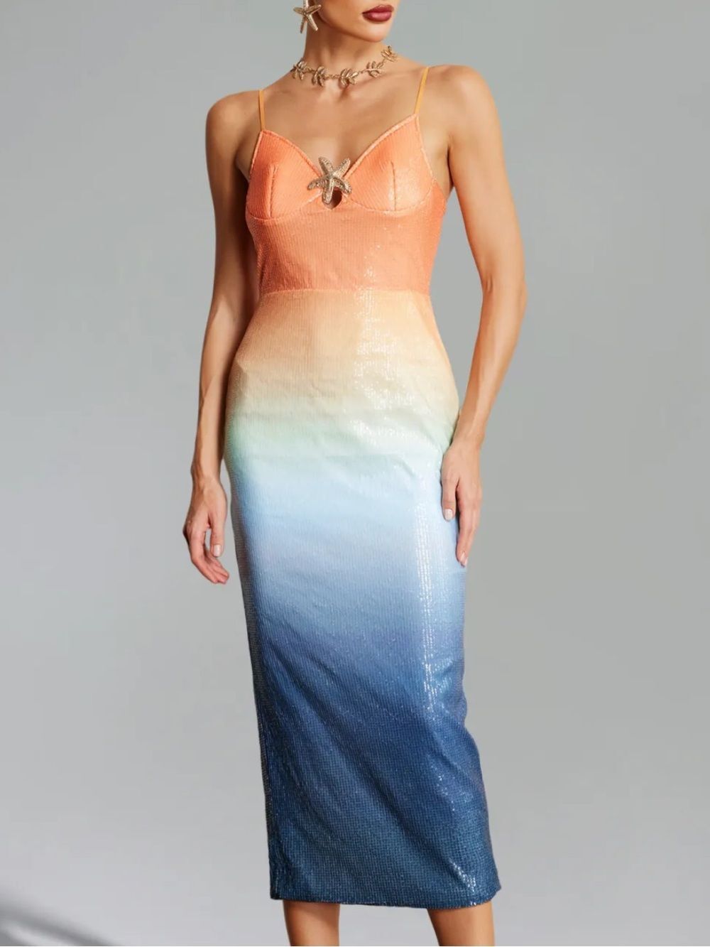 Runway the Label Lexy Gradient Sequin Midi Dress
AE11